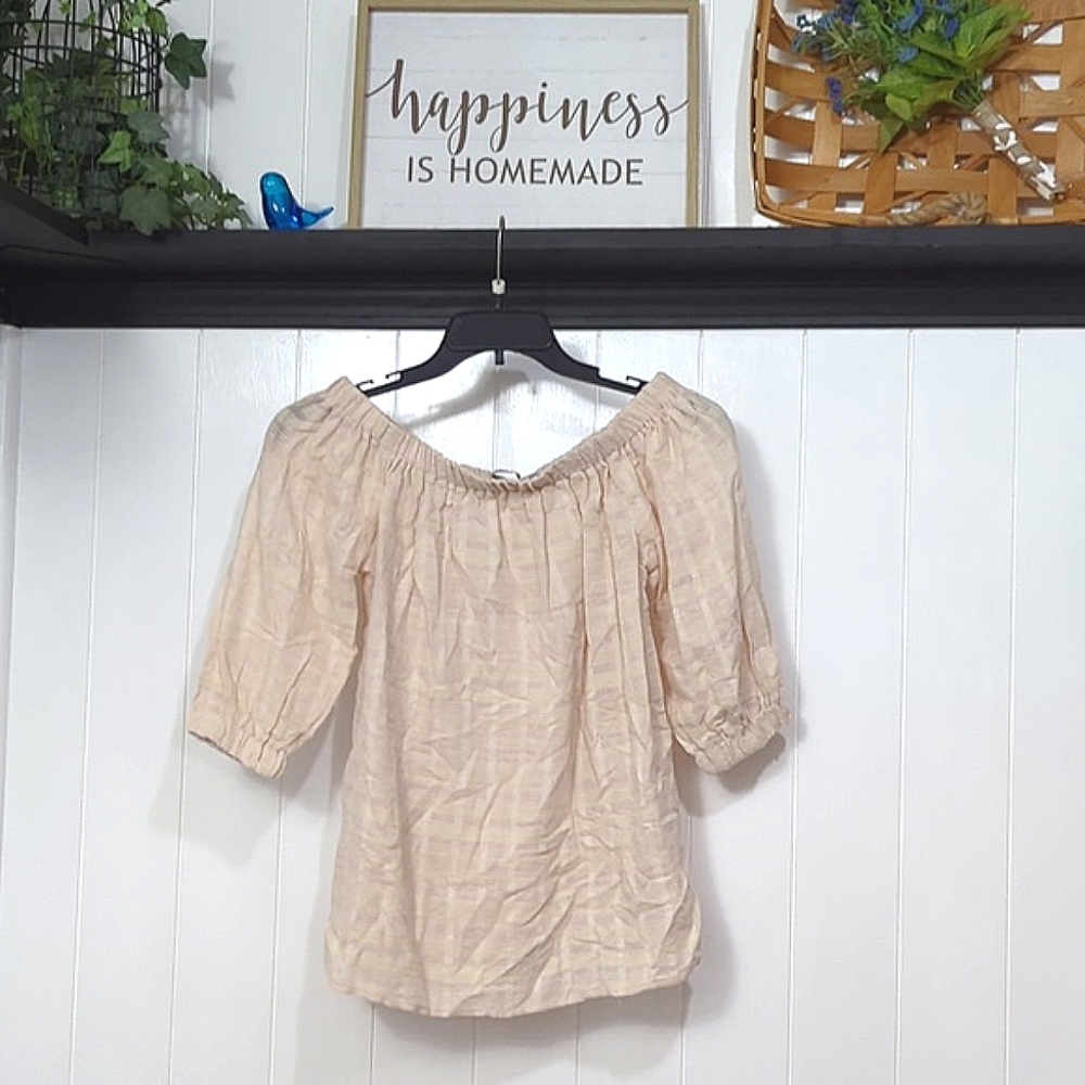 bishop + young Blush Off-Shoulder Blouse